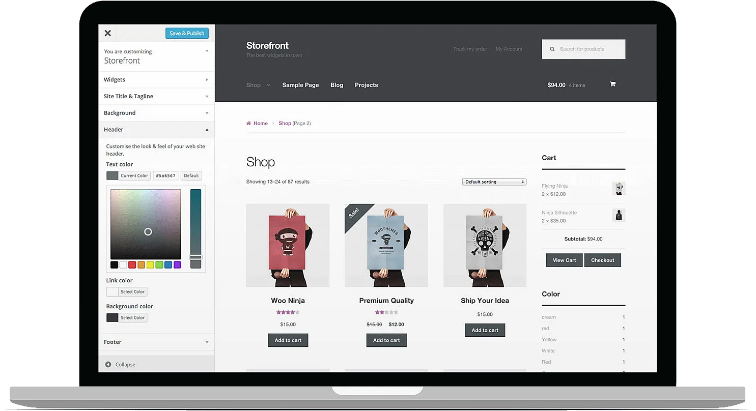 WooCommerce online store example