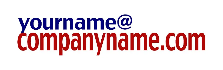 In the image it's written yourname@companyname.com