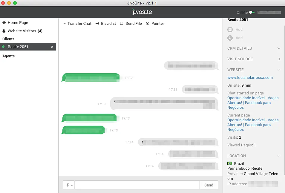 chat en línea para blogs
