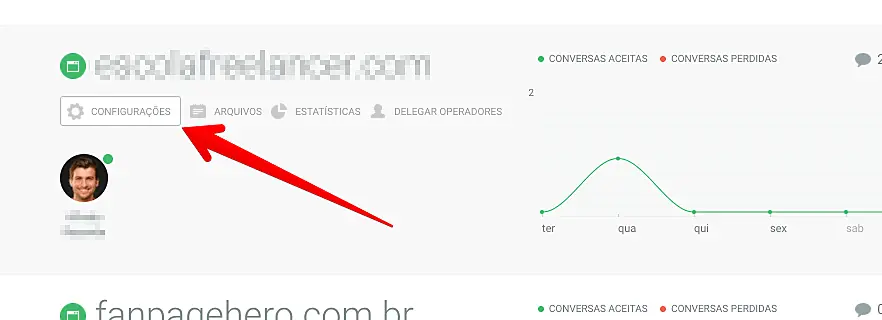 configurações JivoChat