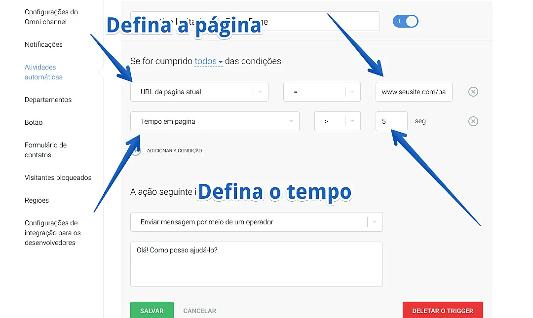 Definir tempo na página