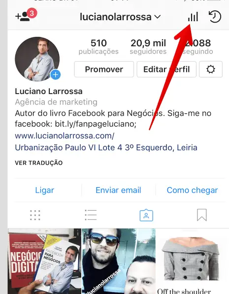 Novas estatísticas Insta