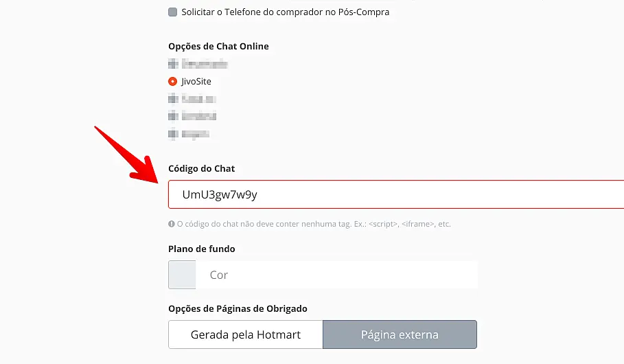 parte final checkout hotmart