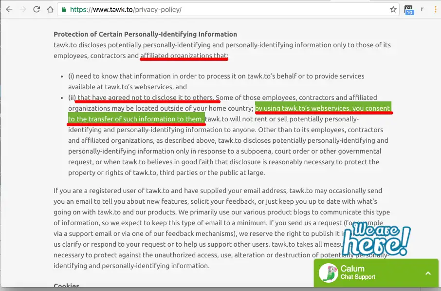 Política de privacidad Takw.to