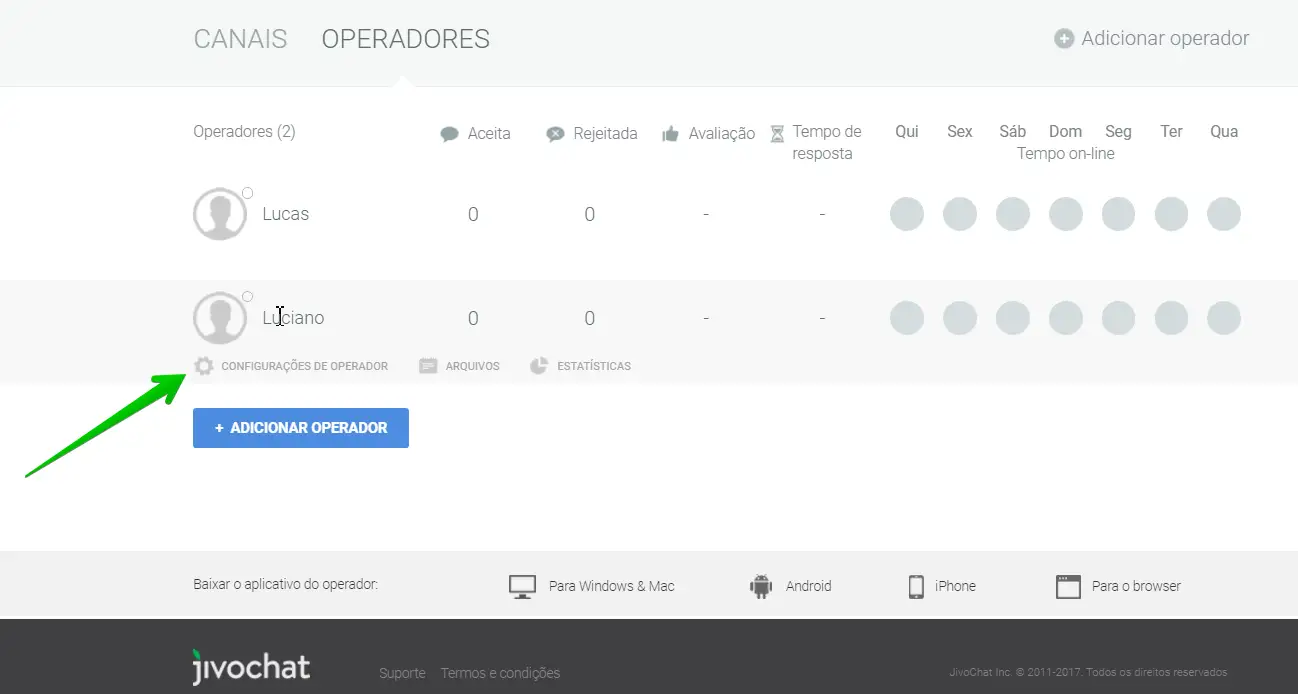 Configurações