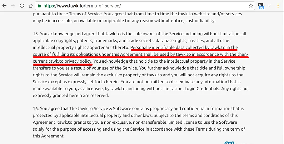 Términos de servicio Takw.to
