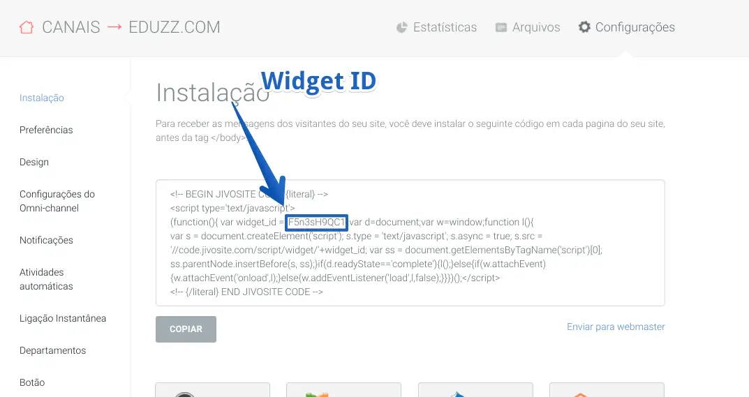 Widget do JivoChat
