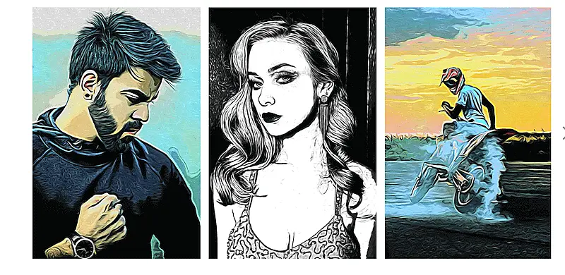 Camart images turned into cartoons