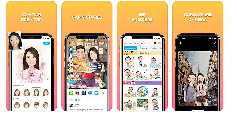 MomentCam app screens