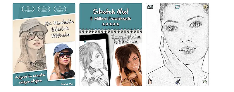 Sketch Me! app screens