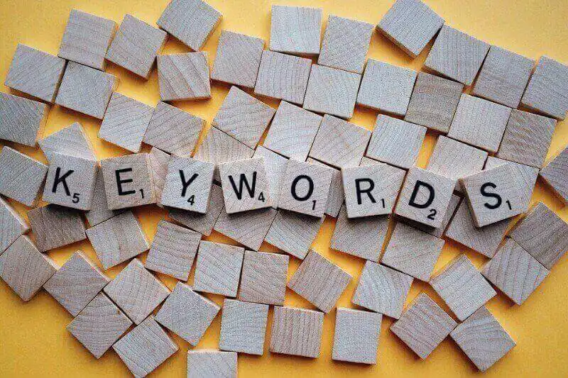 In the image it's written "Keywords".