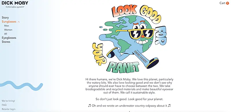 Dick Moby's website home page