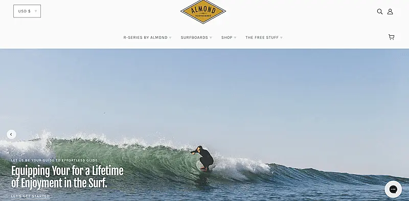 Almond Surfboards home page