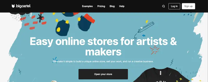BigCartel home page