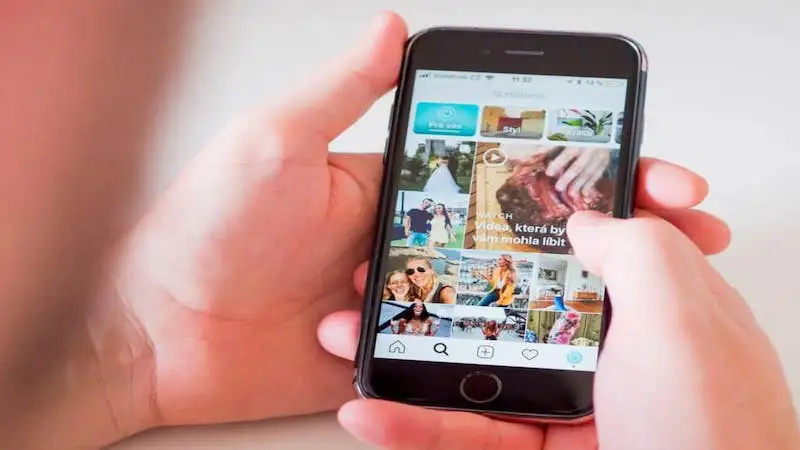 The image shows the Explore Page from Instagram
