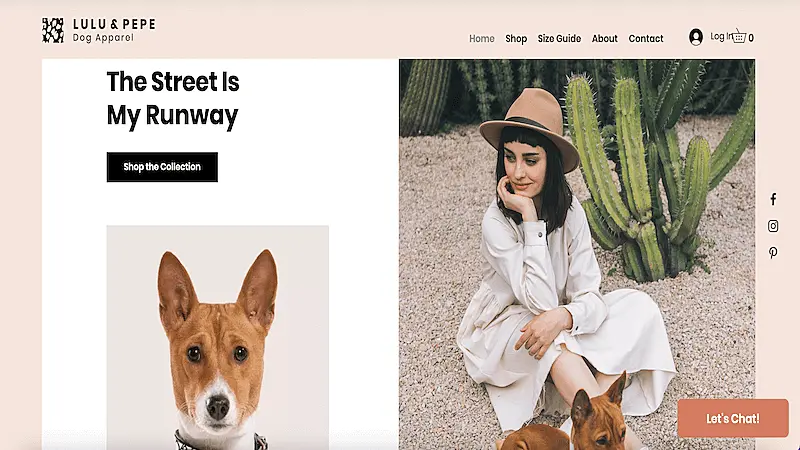 Lulu & Pepe Dog Apparel template