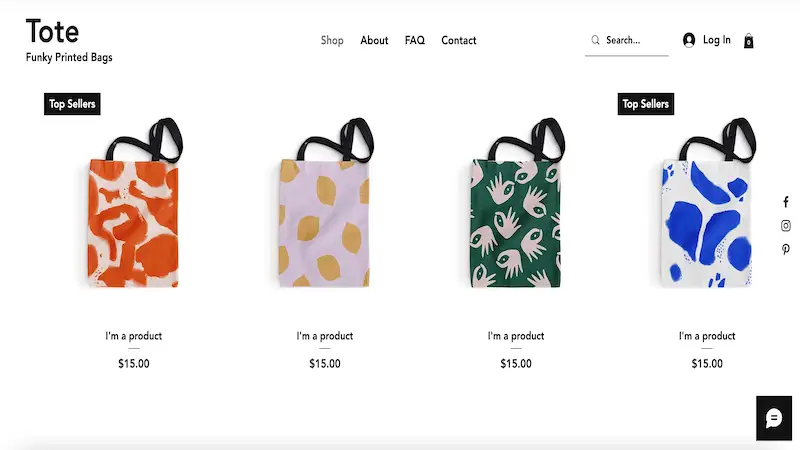 Tote template