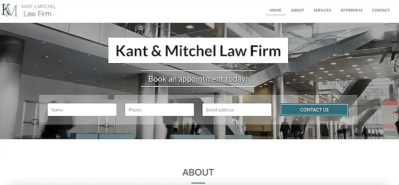 Kant & Mitchel Law Firm  template