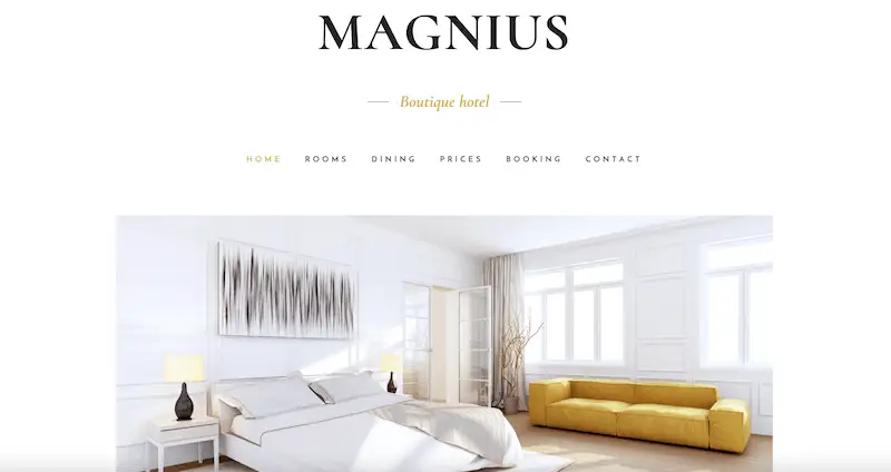 Free website templates - Boutique Hotel Boutique Hotel template