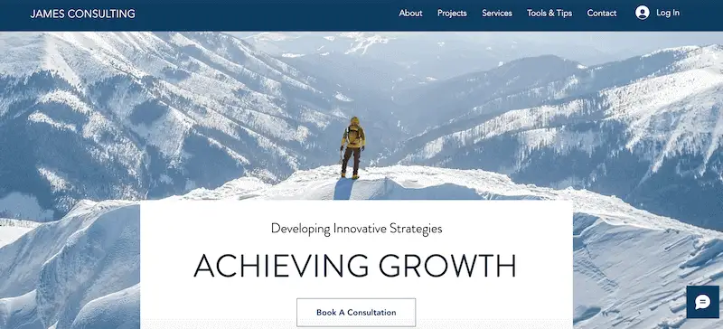 Free website template - Wix business Business Consulting Company template