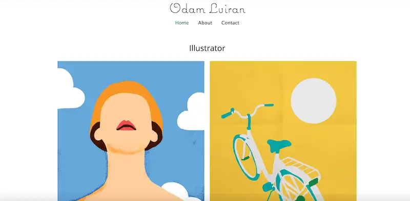 Wix website template - Illustrator Illustrator template