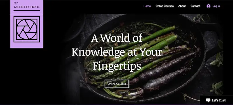 Wix website template - online course Online course platform template