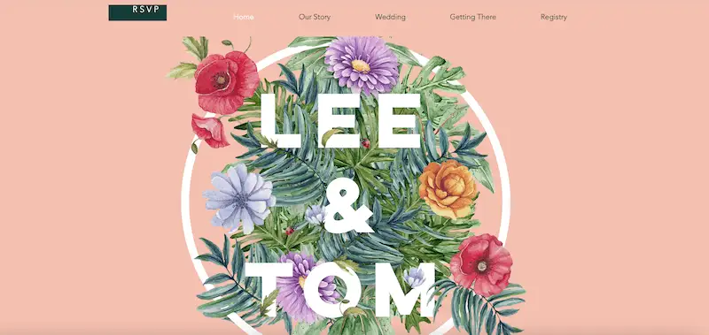 Wix website template - wedding Wedding invitation template