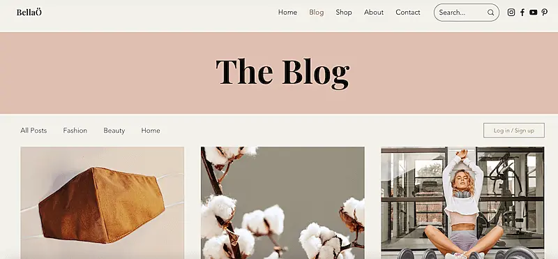 Fashion blog template