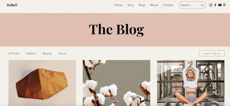 Wix website template - fashion blog Fashion blog template