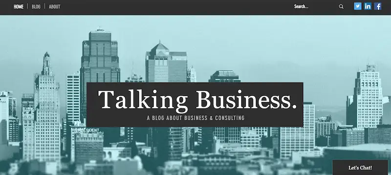 Wix website templates - business blog Business blog template