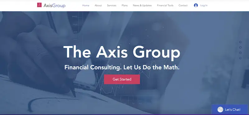 Wix website templates - financial Financial Consulting Company template