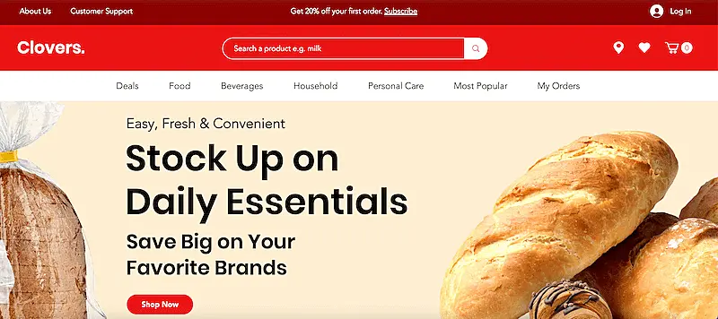 Supermarket template