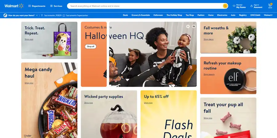 Walmart home page