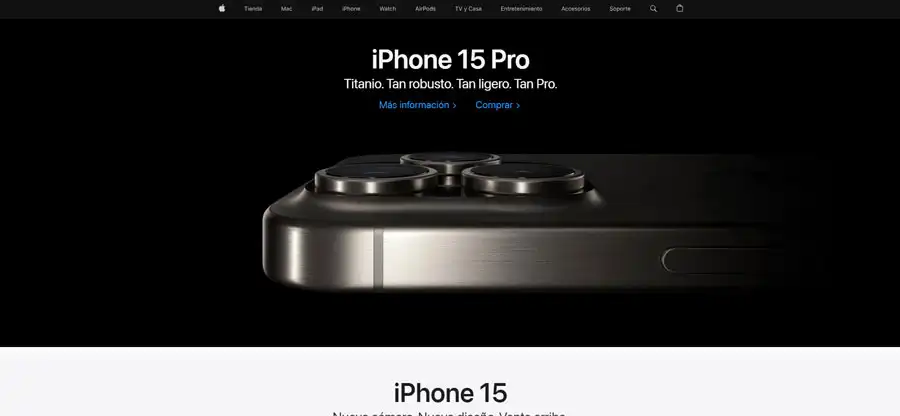 Apple home page
