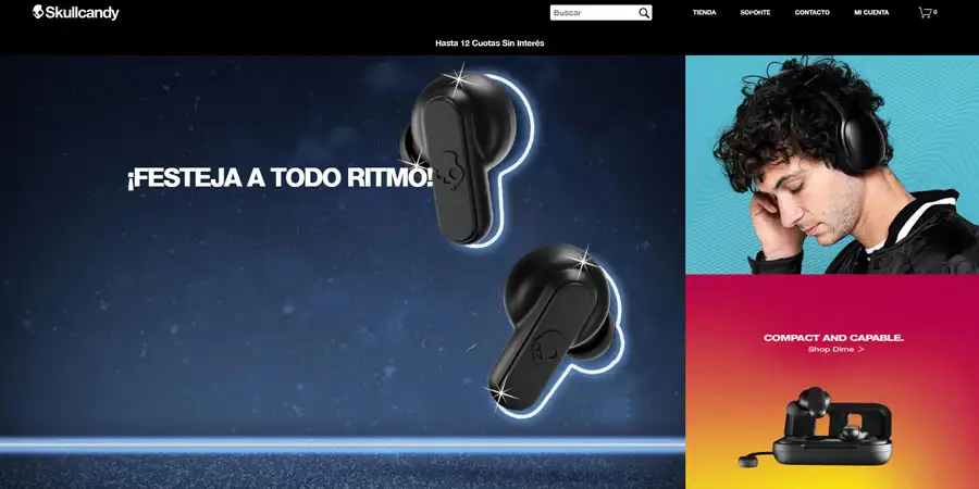 Skull Candy home page