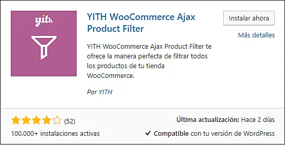 Filtro de productos