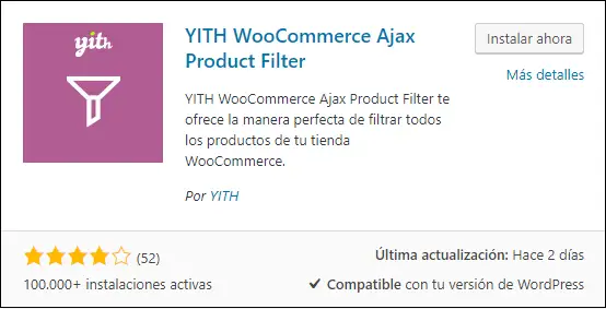 Filtro de productos