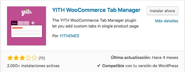 YITH WooCommerce Tab Manager