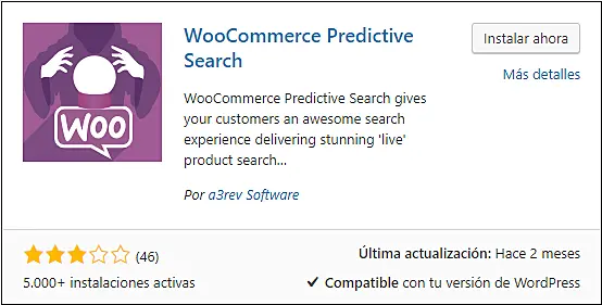 WooCommerce Texto Predictivo