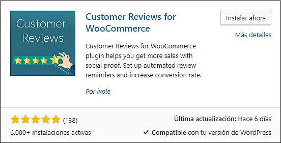 Customer Reviews for WooCommerce