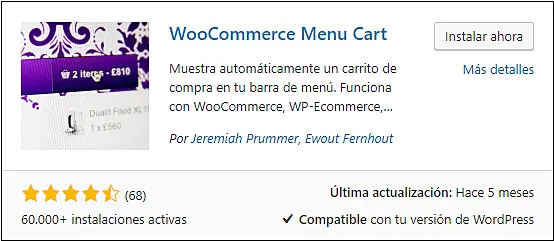 Plugin para agregar carrito de compras
