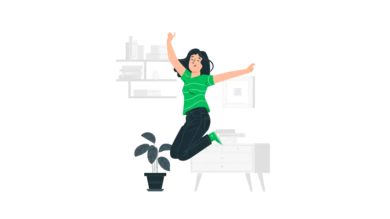 Imagem vetorizada de uma pessoa feliz