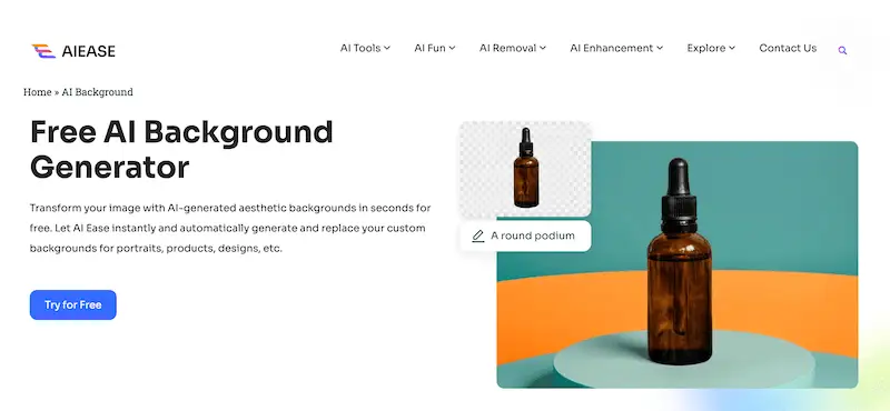 AIEASE Background Generator page