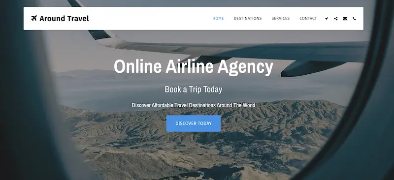 Business website templates - Around Travel Around Travel template