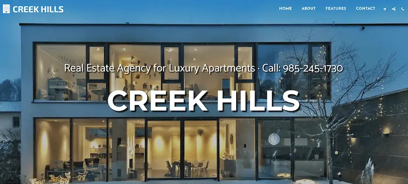Business website template - Creek Hills Creek Hills template