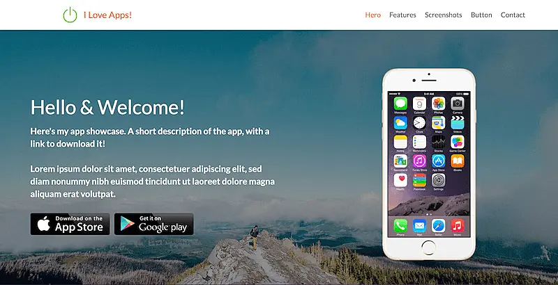 I Love Apps template
