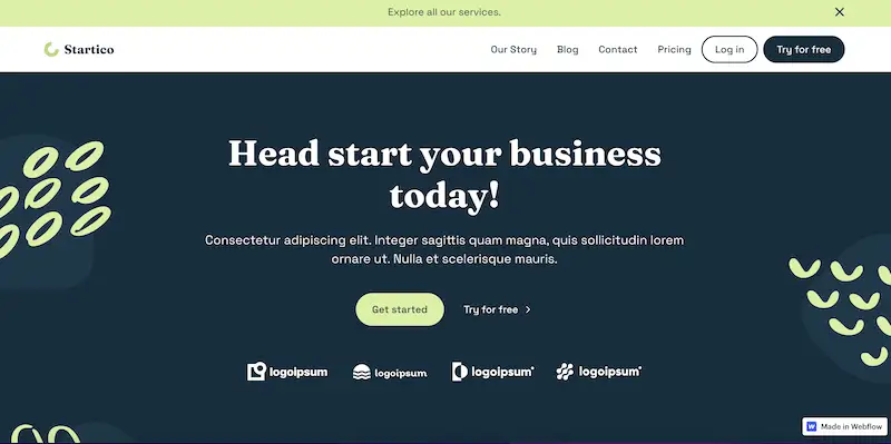 Business website templates - Startico Startico template