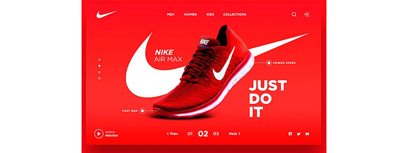 exemplo de anuncio Nike