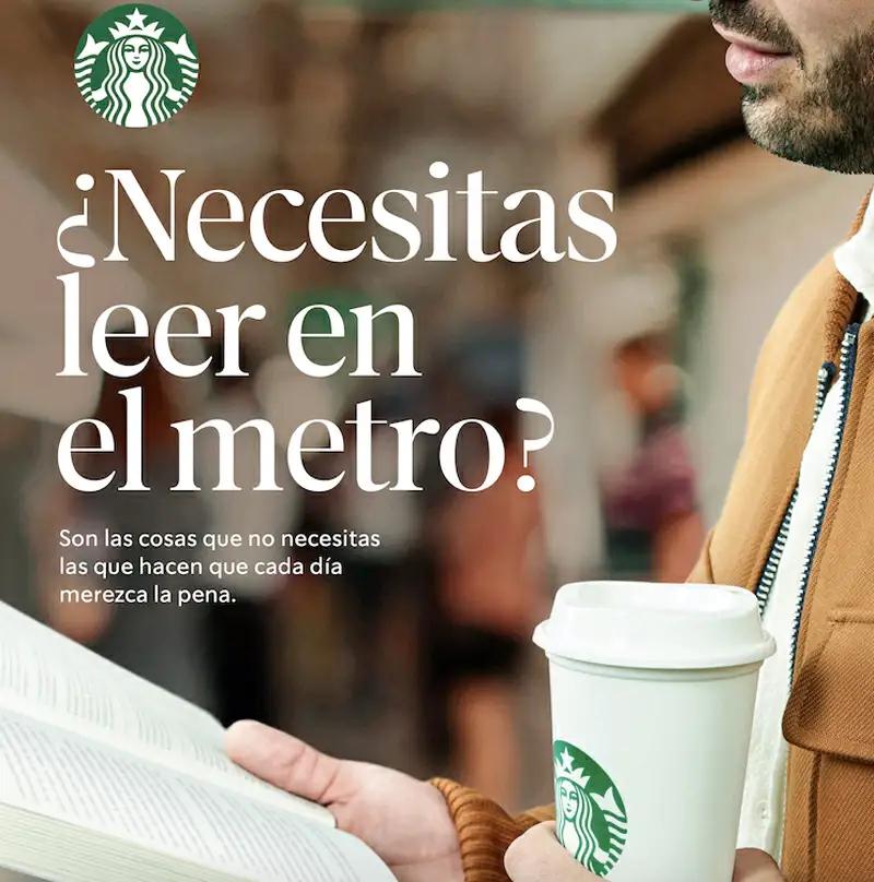 Starbucks ejemplo de anuncios publicitarios