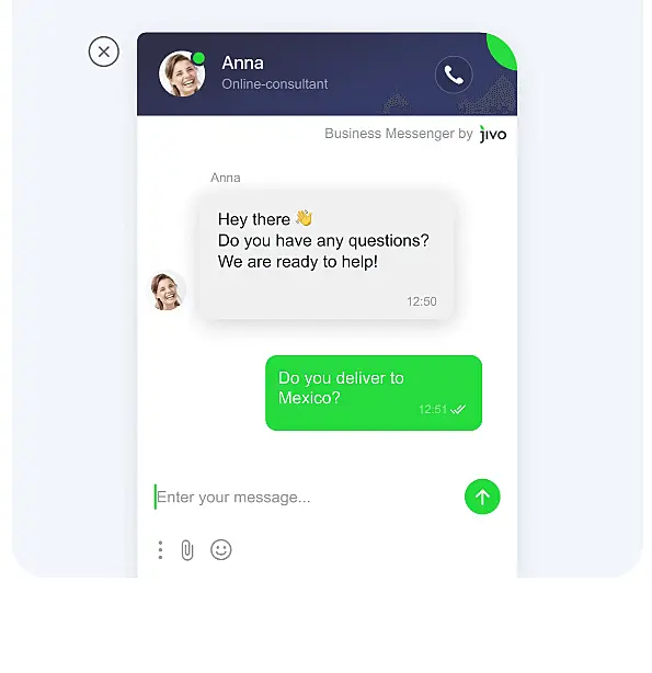 JivoChat live chat interface